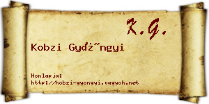Kobzi Gyöngyi névjegykártya
