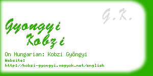 gyongyi kobzi business card